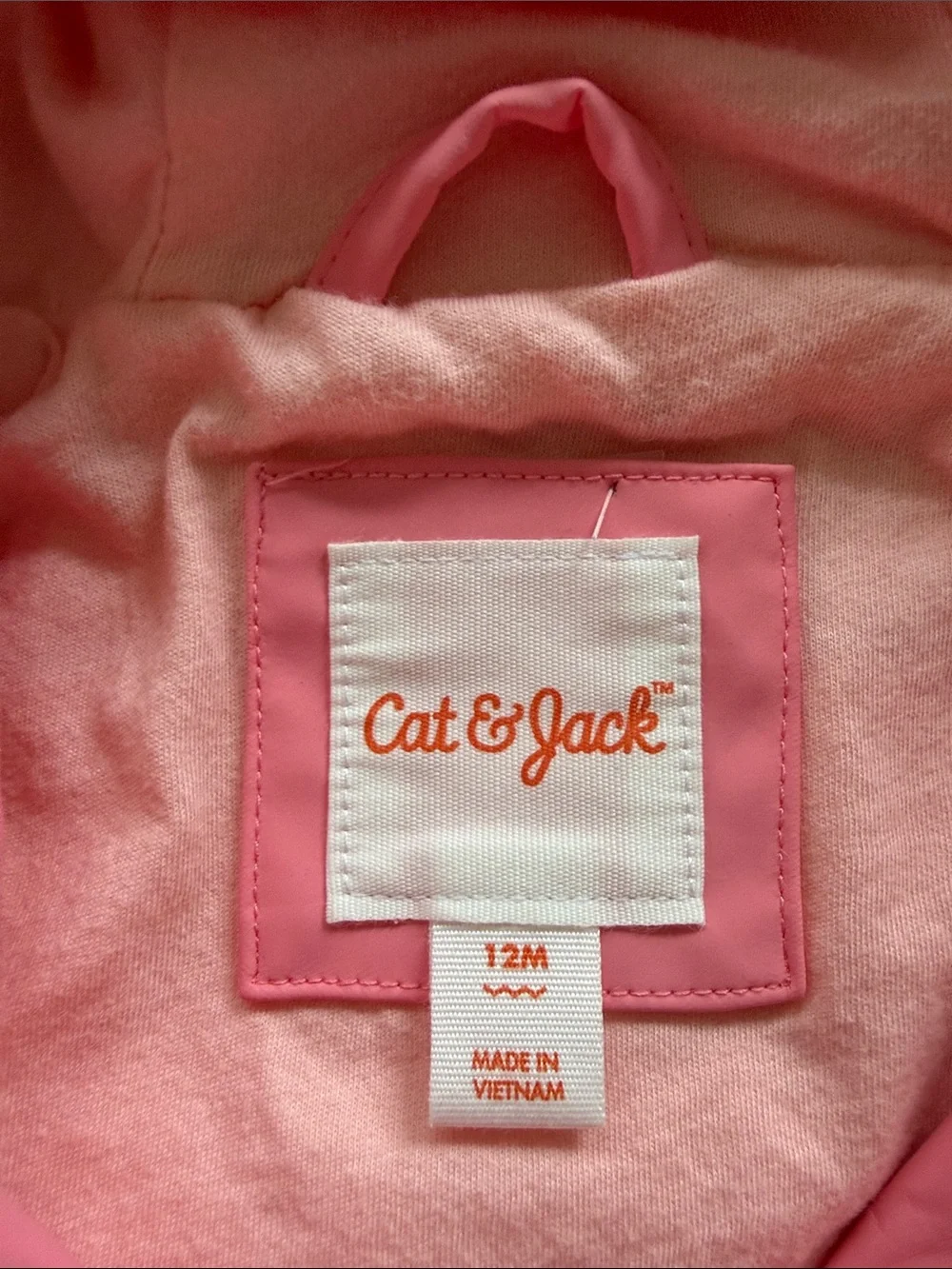 Cat & Jack Pink Butterfly Rain Jacket - Size 12M